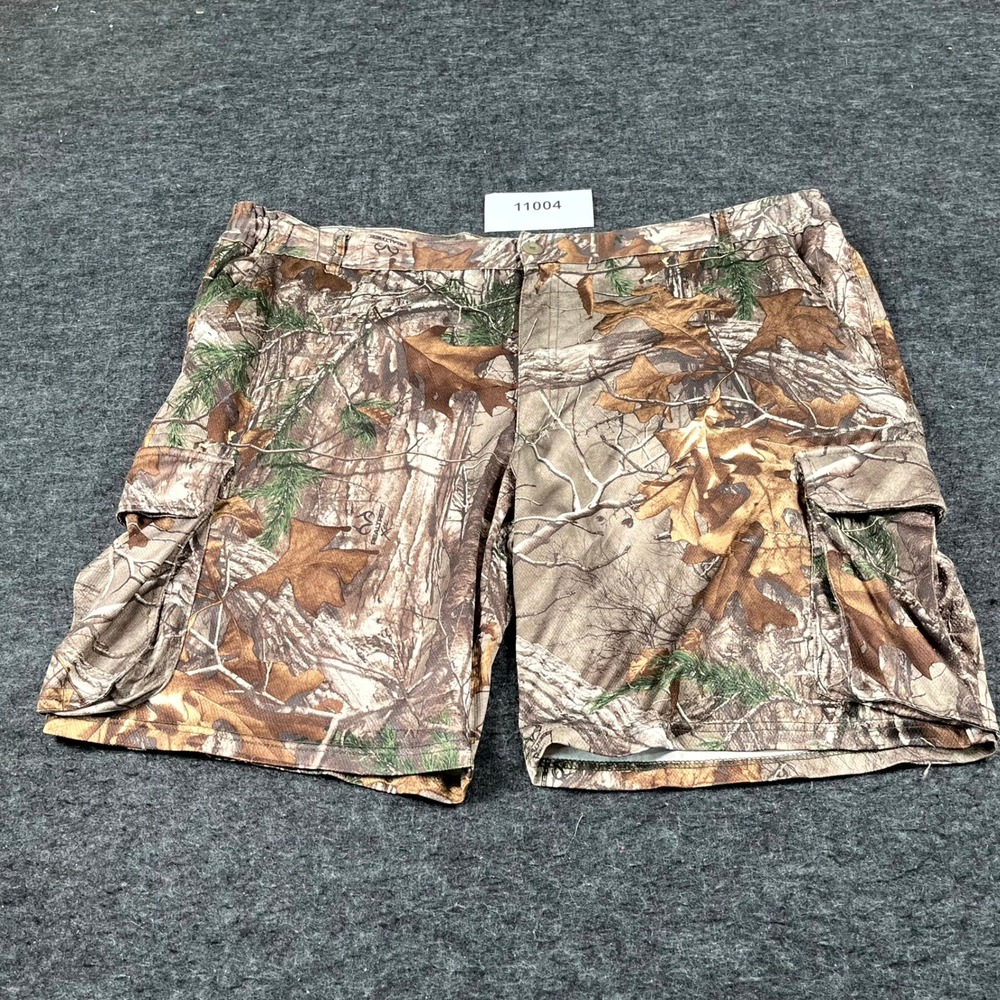 Realtree Cargo Shorts Men's 2XL Multicolor Camo Utility Pockets Hiking Outdoor